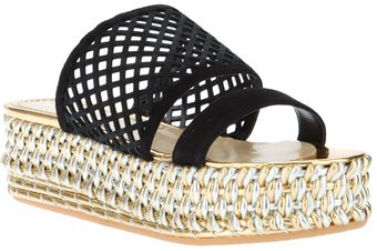Pollini Low Platform Sandals - Lyst