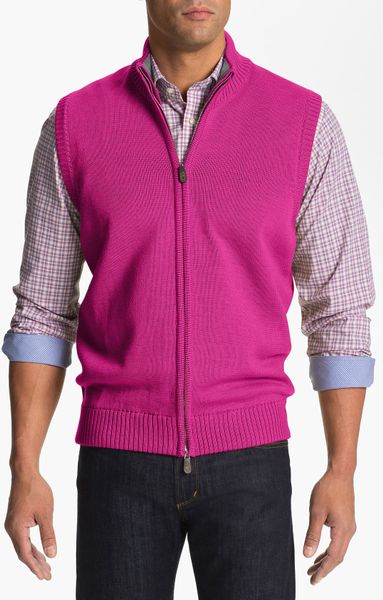 pink and black sweater vest