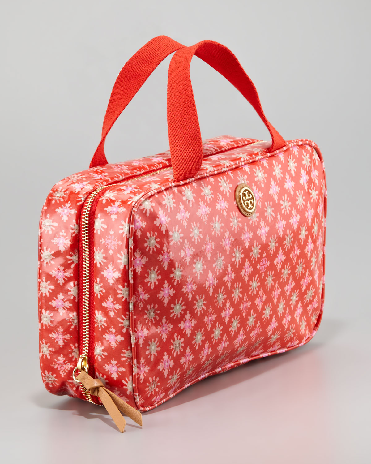 Tory Burch Hanging Printed Cosmetic Case in Red Lyst