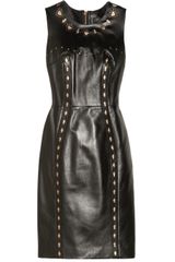 Versace Cutout Leather Dress