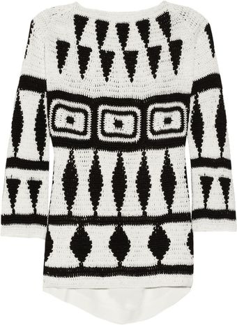 Alberta Ferretti Openback Cotton Sweater - Lyst