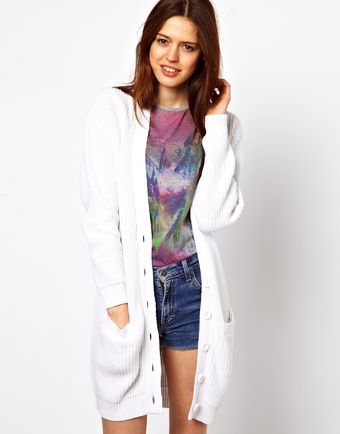 ASOS Collection Asos Long Coatigan in Chunky Rib - Lyst