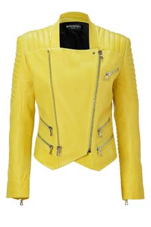 Balmain Sunshine Lambskin Biker Jacket - Lyst