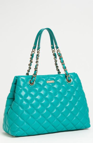 Kate Spade Quilted Leather Shopper in Blue (end of color list verna) Kate Spade Quilted Leather Shopper in Blue (end of color list verna)