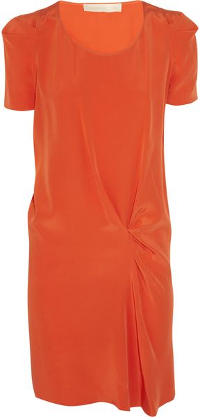 Vanessa Bruno Gathered Silk Dress - Lyst