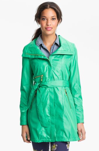 Vince Camuto Fly Front Belted Coat - Lyst
