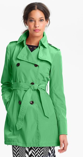Vince Camuto Heidi Double Breasted Trench Coat - Lyst