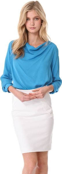 Yigal Azrouel Long Sleeve Blouse - Lyst