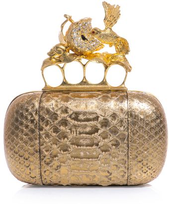 Alexander McQueen Hummingbird Clasp Boxclutch Bag - Lyst