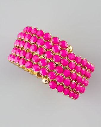 Cara Accessories Crystal Spiral Bracelet - Lyst