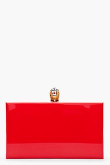 Charlotte Olympia Red Perspex Leopardclasp Pandora Box Clutch - Lyst
