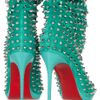 Christian Louboutin Guerilla 120 Studded Suede Ankle Boots in Blue (turquoise) - Lyst