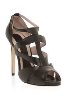 Elie Saab Strappy Mid Heel Sandal - Lyst