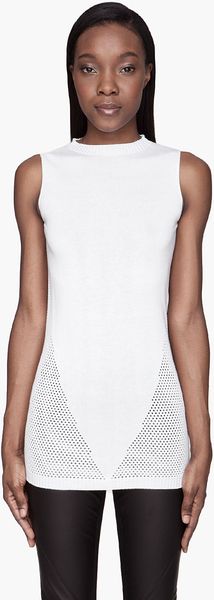 Gareth Pugh White Perforatedback Vest - Lyst