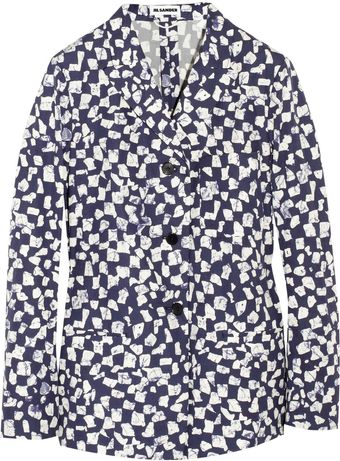 Jil Sander Nabakov Printed Cottontaffeta Blazer - Lyst