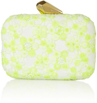 Kotur Morley Neon Lace and Faux Suede Box Clutch - Lyst