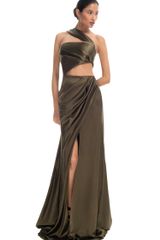 Prabal Gurung One-Shoulder Evening Gown