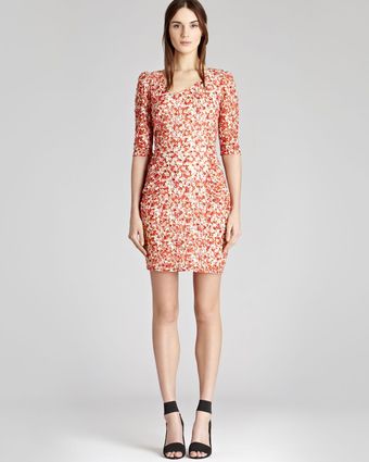 Reiss Gathered Panel Dress  - Lyst