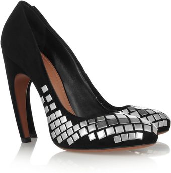 Alaïa Embellished Suede Pumps - Lyst