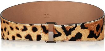 Alaïa Printed Calf Hair Waist Belt - Lyst