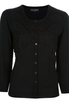 Dolce & Gabbana Lace Panel Cardigan - Lyst