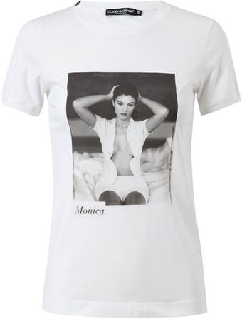 Dolce & Gabbana Monica Motif Cotton Tshirt - Lyst