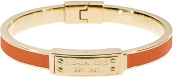Michael Kors Skinny Logoplaque Bangle - Lyst