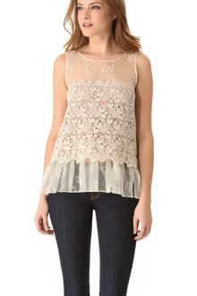 RED Valentino Four Leaf Clover Organza Top - Lyst