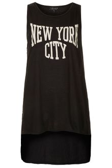 Topshop New York Step Hem Tank - Lyst