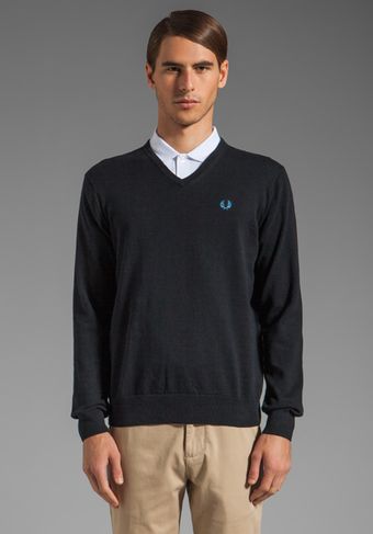 Fred Perry Classic Tipped V Neck Sweater - Lyst