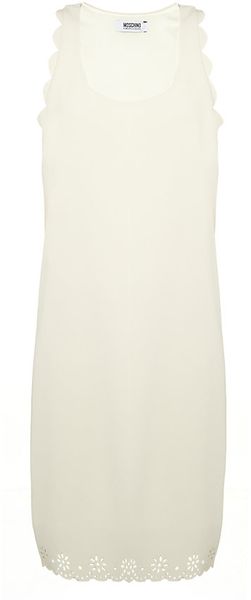 Moschino Cheap & Chic Scalloped Crepe Dress - Lyst