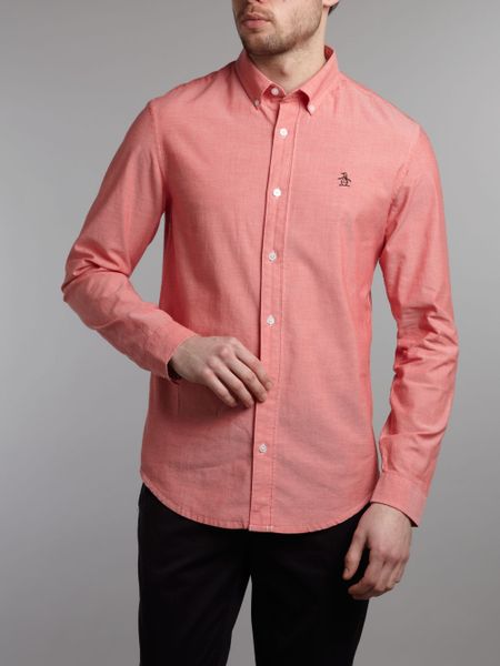 coral oxford shirt