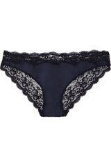 Stella McCartney Clara Whispering Stretchsilk and Lace Briefs