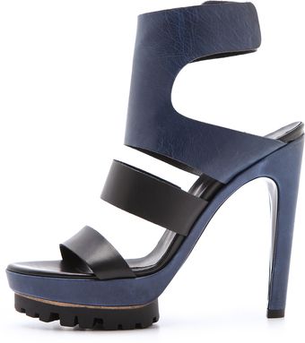 Vic Matie' Lug Sole Ankle Cuff Sandals - Lyst