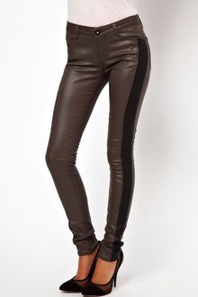 ASOS Collection Asos Coated Skinny Jean with Side Panel Detail - Lyst