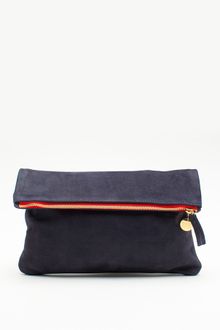 Clare Vivier Foldover in Navy - Lyst