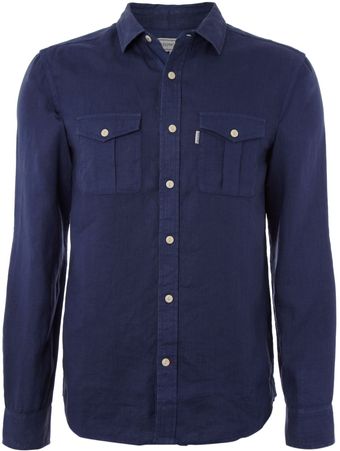 Howick Long Sleeved Plain Linen Shirt - Lyst