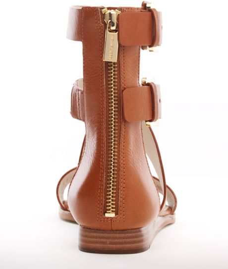 michael kors josephine sandal michael kors josephine flat leather sandal in brown lyst michael kors josephine sandal michael kors josephine flat leather sandal in brown lyst