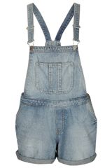 Moto Moto Bleach Denim Dungarees