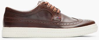 Paul Smith Dark Brown Leather Longwing Merced Sneakers - Lyst