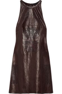 Alexander Wang Stadium Laser-Cut Leather Dress - Lyst