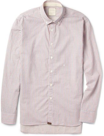 Billy Reid Striped Cotton Oxford Shirt - Lyst
