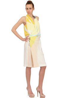 Ferragamo Crepe De Chine Dress - Lyst