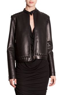 Lanvin Laced Leather Jacket - Lyst