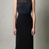 Lulu & Co Sheer Top Dress in Blue (navy) - Lyst