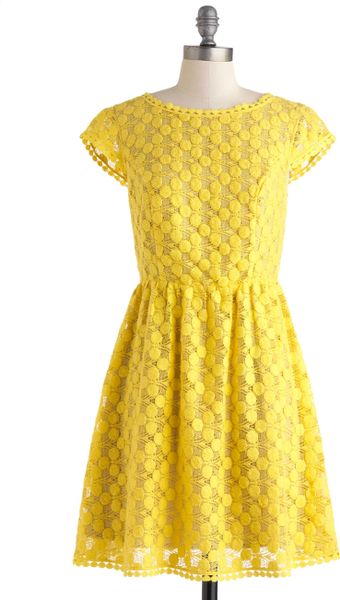 Modcloth Girls Just Wanna Have Sun Dress in Yellow