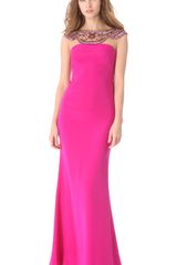 Notte By Marchesa Silk Crepe Column Gown