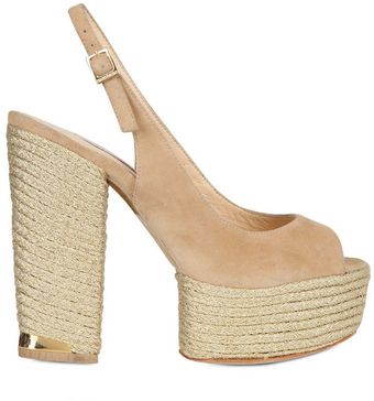 Paloma Barceló 130mm Suede and Rope Sandals - Lyst