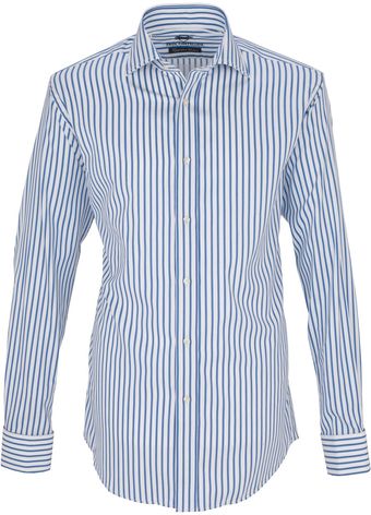 Paul Costelloe Carrigaline Blue Bengal Stripe Shirt - Lyst