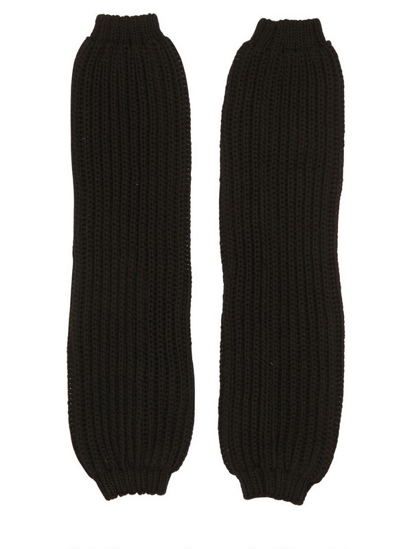 Rick Owens Thick Cotton Ribbed Knit Leg Warmers in Black for Men Lyst